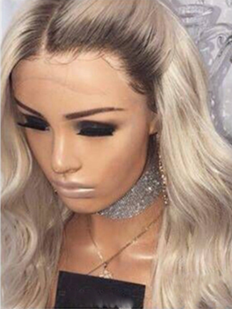 European and American blonde long curly wigs European and American blonde long curly wigs